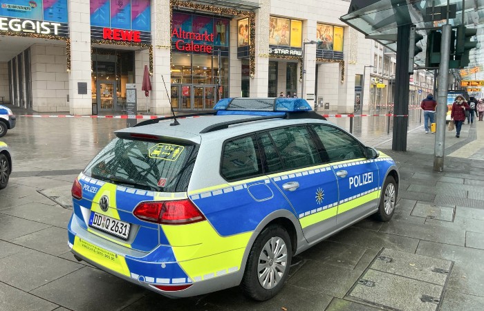 Полиция сообщила о спецоперации в центре Дрездена из-за возможного захвата заложников